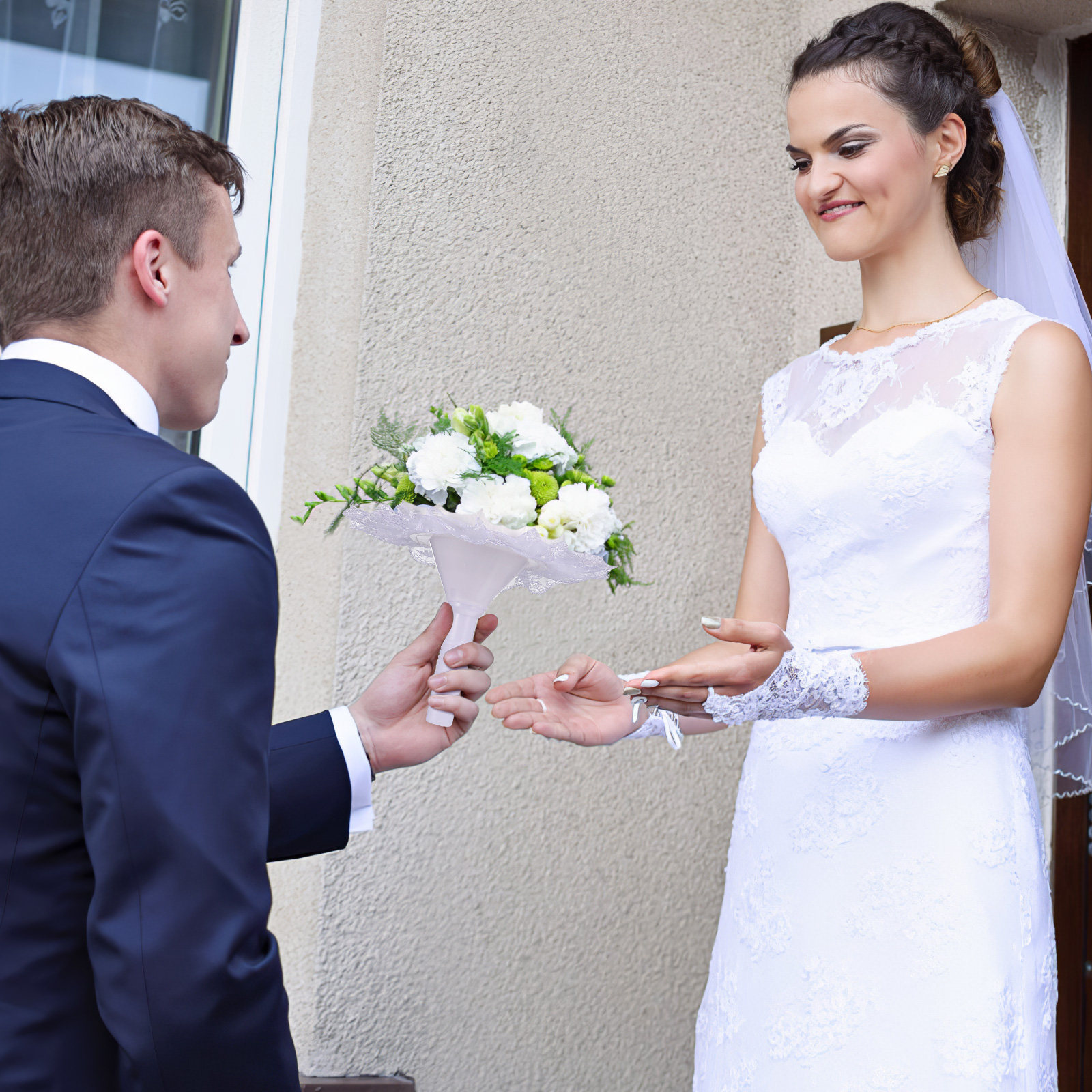 1Set Premium Lace-Trimmed Foam - огляд і ціна Bouquet Holder Foam