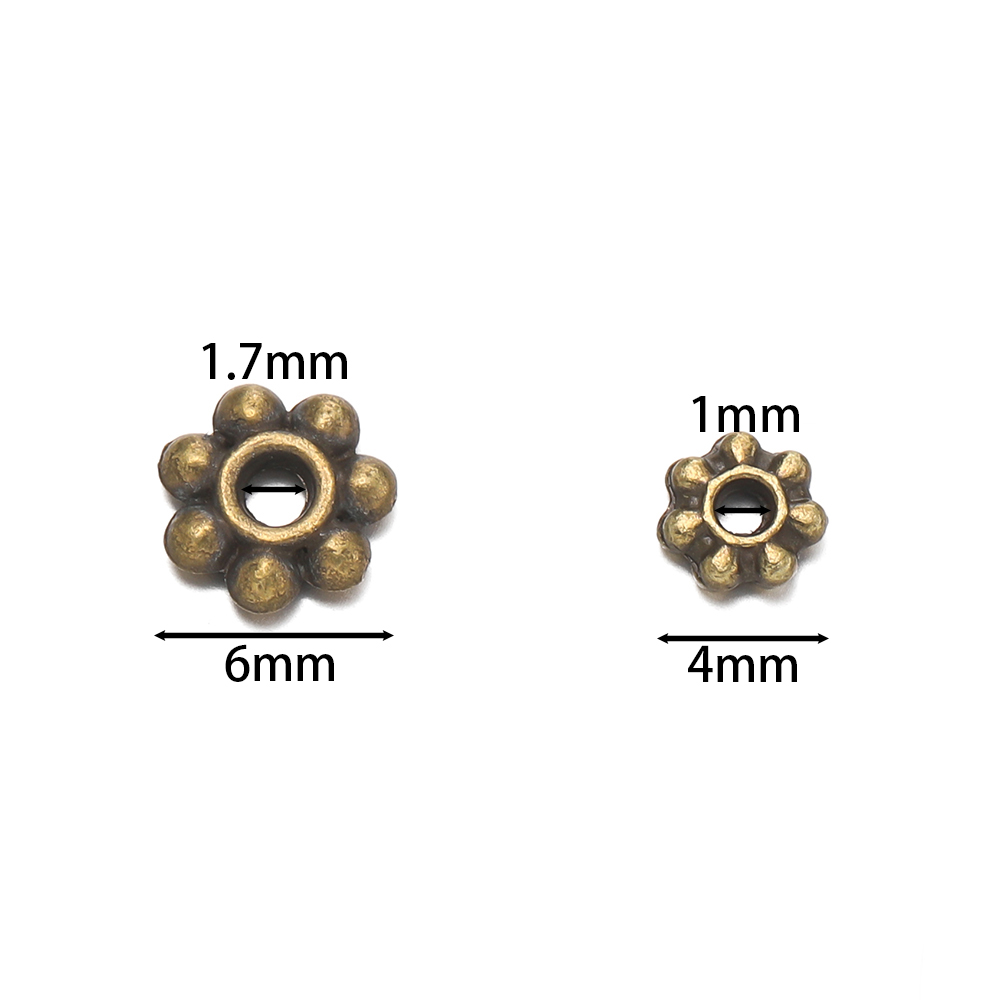 200Pcs 4/6mm Alloy Snowflake B - огляд і ціна Supply Florist