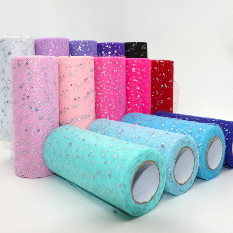 Glitter Sequin Tulle Roll 10 Y - огляд і ціна Ribbon Organza Roll